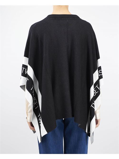 Jacquard knitted poncho with logo Twinset TWIN SET |  | TA41636